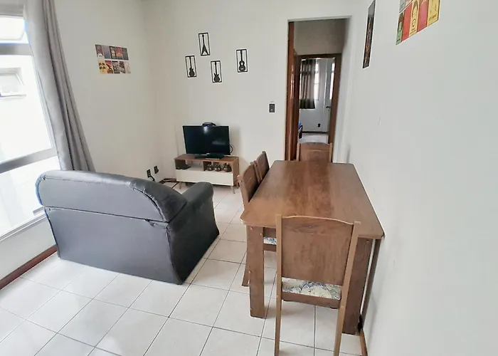 Apartamento Da Musica A 300 Metros Da Areia Da Praia Do Morro, Com 1 Quarto, Garagem, Tv Smart E Wi-Fi
